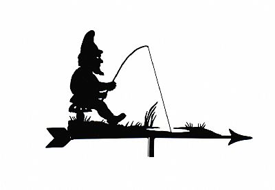 Gnome Fishing weathervane